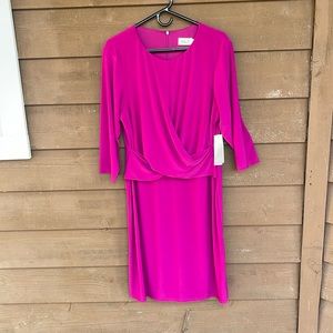 cranberry color draped waist dress size 16W